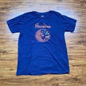 Ebbets Field Men's Blue Hiroshima Graphic T-Shirt Size Medium Casual Streetwear